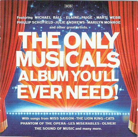 The Only Musicals Album Youll Ever Need 1999 Cd Discogs