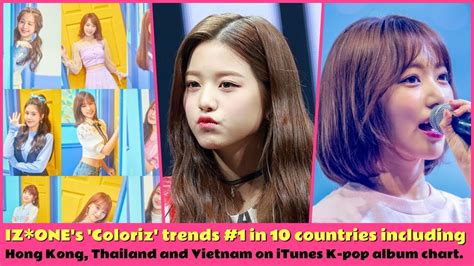 Izones Coloriz Trends 1 In 10 Countries On Itunes K Pop Album Chart