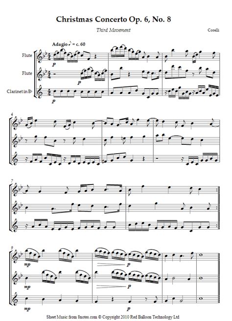 One with black notes, and one with colored notes for. 2-flutes-clarinet christmas sheet music - 8notes.com