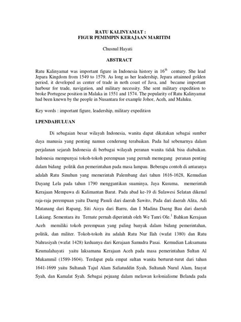 Ratu Kalinyamat Pdf