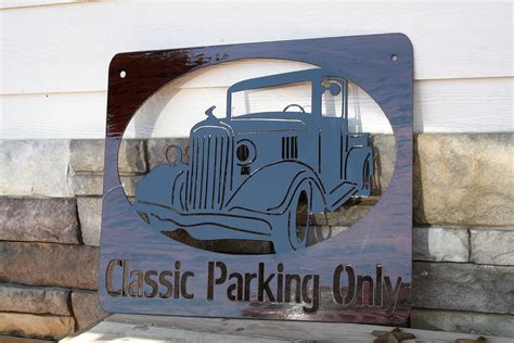 Classic Parking Only Classic Car Sign 1930 Ford Vintage Car