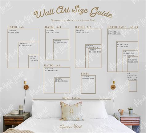 Wall Art Size Guide Downloadable Comparison Chart Printable Image