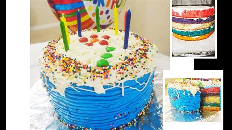 Rainbow Cake In Fry Pan Birthday Cake Without Oven Cake In Fry Pan Recipe Vanilla Flavor