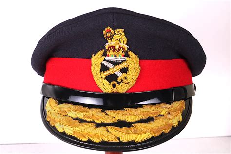 Ww2 British Army Major General Visor Hat Gold Braid Cap Military 59cm
