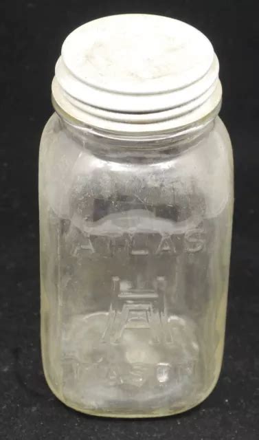 VINTAGE HAZEL ATLAS 1 QUART MASON CANNING JAR W ZINC LID 4 49 PicClick