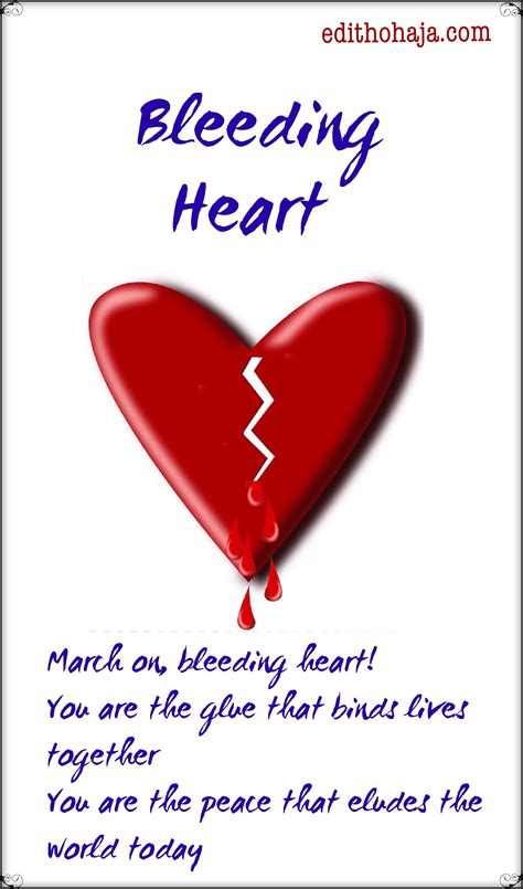 Bleeding Heart Poem Edith Ohaja