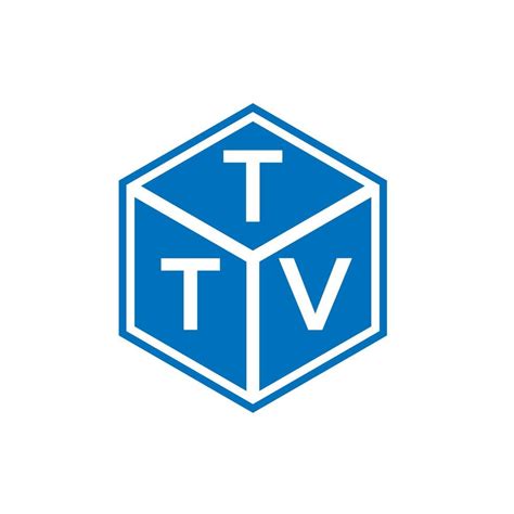 Ttv Letter Logo Design On Black Background Ttv Creative Initials