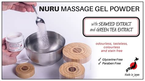 Nuru Massage Powder With Seaweed And Green Tea Extract Made In Japan Paraben Glycerine