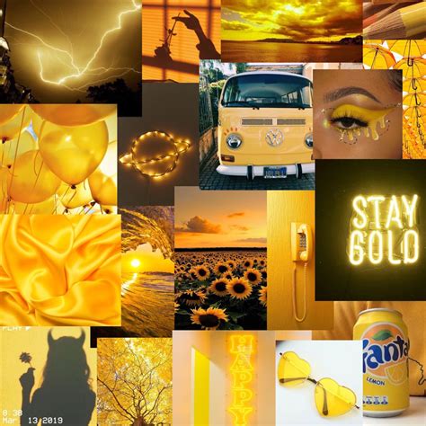 Yellow Aesthetic Wallpaper Collage Neon Juventu Dugtleon