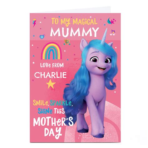 Buy Personalised My Little Pony Mothers Day Card My Little Pony
