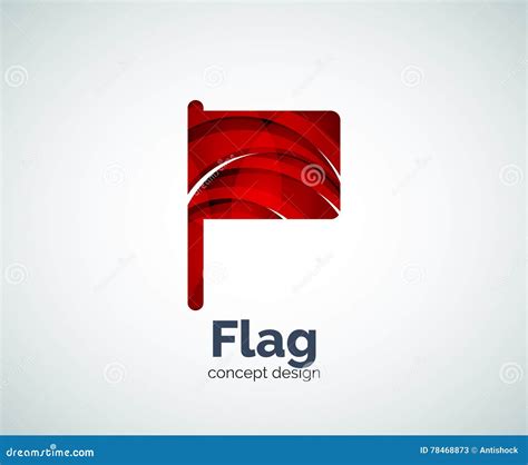 Vector Flag Logo Template Stock Vector Illustration Of Business 78468873