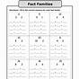 Fact Families Printable Worksheet