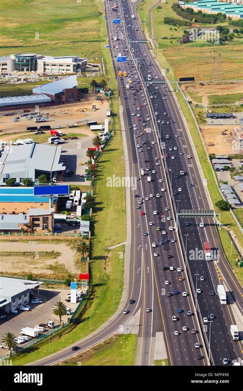 Aerial View Of The N1 Highwaysouth Africa Stock Photo Alamy