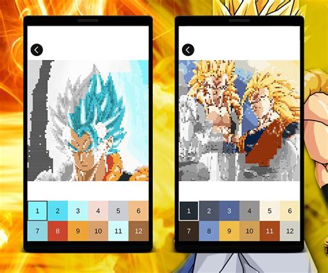 Super Saiyan Color By Number Goku Pixel Art Apk للاندرويد تنزيل