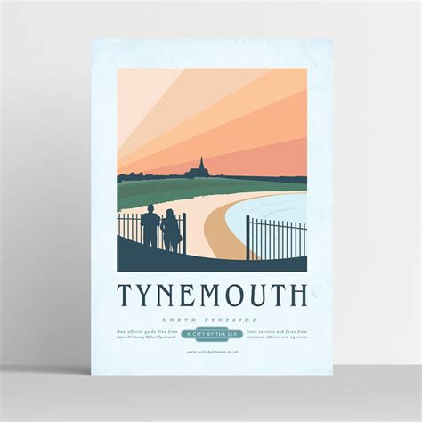Tynemouth Longsands A5 Travel Postcard Print Baltic Shop