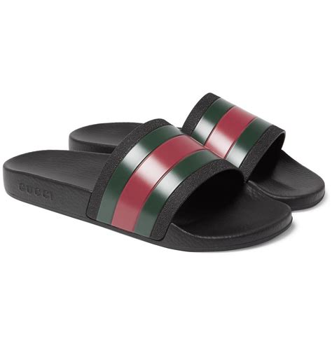 Add to favorites logo platform sandals, jelly heel shoes, chunky heel sandals, summer shoes, summer fashion, sandals, rubber shoes, trendy sandals amavicollectionco 5 out. Gucci Rubber 'pursuit Treck' Slide Sandal in Black for Men ...