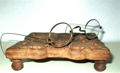 antique brass eyeglasses and case spectacles retro vintage civil war glasses oval vintage