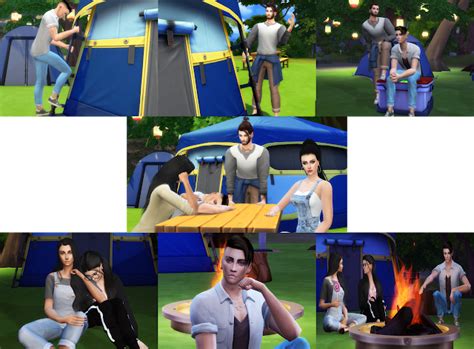 Camping With Friends Smiler Creations Sims 4 Couple Poses Sims 4 Sims