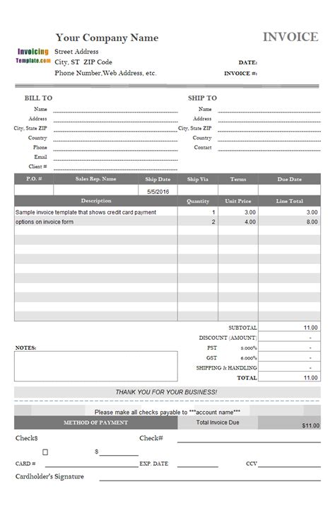 A cosigner adds his or her own credit profile and income to an application along with the primary account holder's information.together, if they meet the approval requirements for the card, both borrowers become. Invoice Template with Credit Card Payment Option