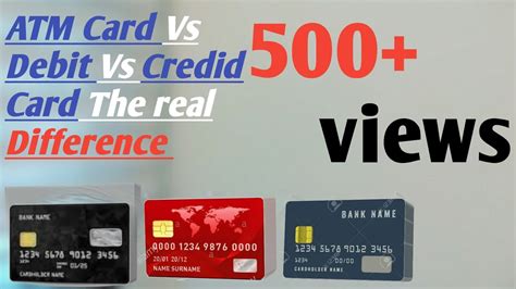 Atm Card Debit Cardandvs Credit Card In Difference Explained Tubeh4