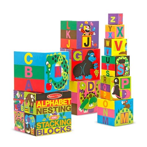 Melissa Doug Deluxe 10 Piece Alphabet Nesting And Stacking Blocks