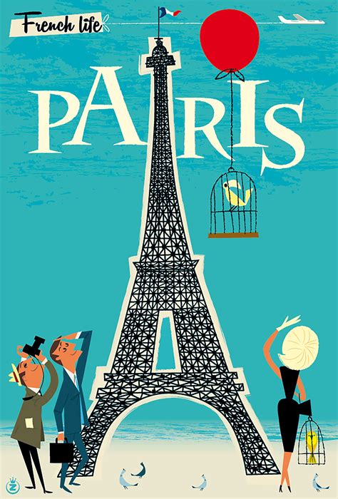 Unit Monsieur Z Current Paris Poster Paris Illustration Vintage Travel Posters