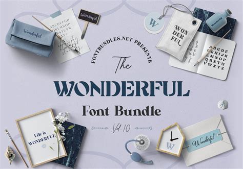 The Wonderful Font Bundle 1 Design Bundles