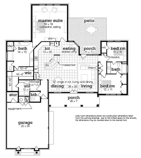 Open Concept Ranch Floor Plans Houseplans Blog