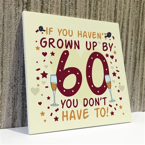 Funny 60th Birthday Card 60th Birthday Presents For Women Men