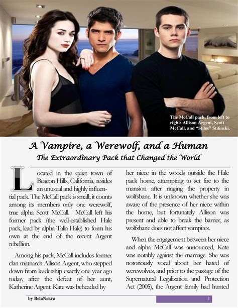 werewolves and vampires and banshees oh my chapter 5 belanekra teen wolf tv [archive