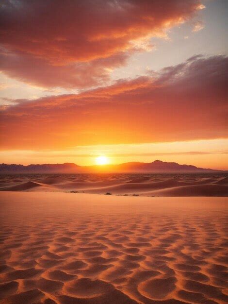 Premium Ai Image Capture The Breathtaking Beauty Of A Desert Sunset