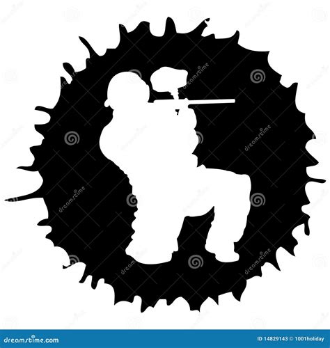 Paintball Gun Silhouette Vector Illustration 49847846