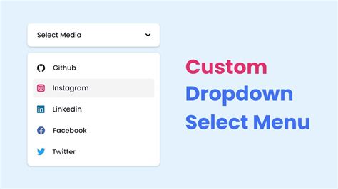 custom dropdown select menu in html css and javascript youtube