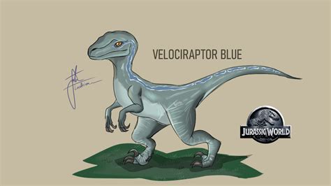 Muhammad Fadlan Husein Velociraptor Blue Illustration