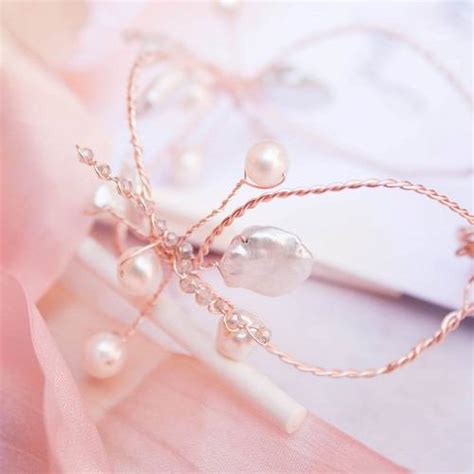 Mermaid Delicate Wedding Cuff Bracelet With White Pearls And Gemstones