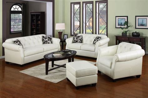 New White Sofa Set In 2020 Leather Sofa Living Room White Leather