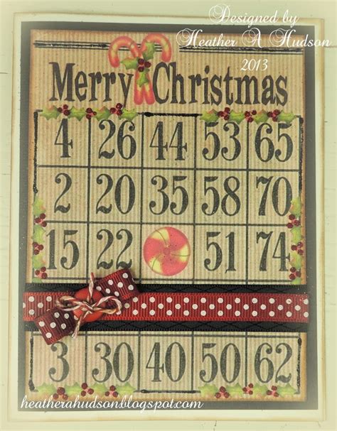 Set of 8 vintage bingo cards. Really Reasonable Ribbon Blog: Vintage Christmas Bingo Card Tutorial