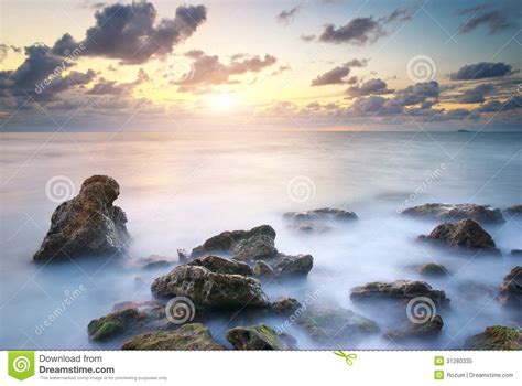 Beautiful Seascape Stock Image Image Of Scenic Evening 31280335