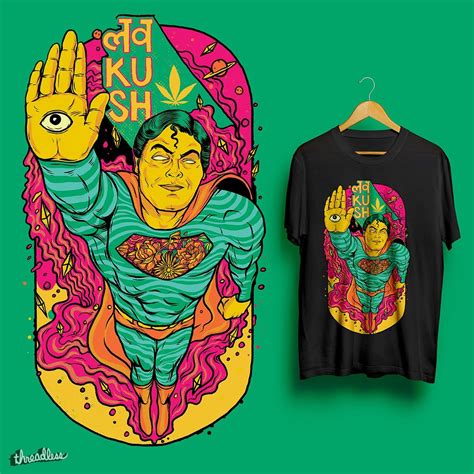 Luv Kush Superhero On Threadless Graphic Tshirt Design Superhero Kush