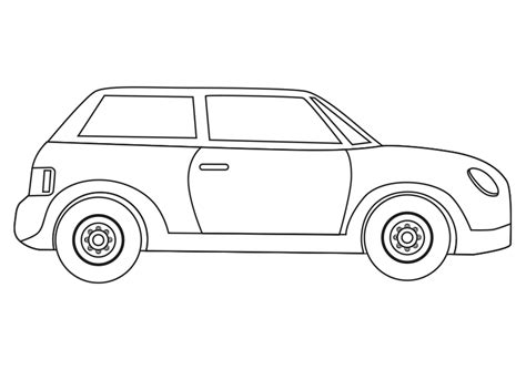 Dibujo Para Colorear Un Coche Mini Auto Mini Car Coloring Page