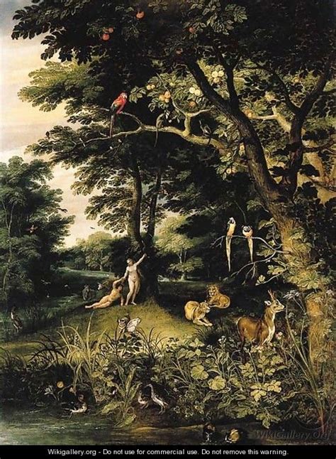 Adam And Eve In The Garden Of Eden Jan The Younger Brueghel