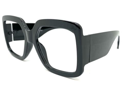 Oversized Classic Retro Lensless Eye Glasses Big Thick Square Frame Only No Lens Ebay