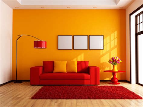 Red Orange Living Room Interior | Living room red, Living room orange, Living room color