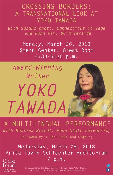 Yoko Tawada Clarke Forum For Contemporary Issues