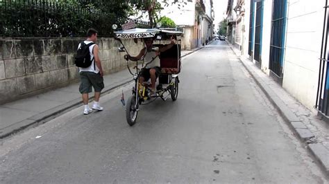 Bicitaxi En La Habana Vieja Cuba Hd Youtube