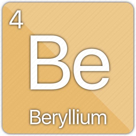 Alkaline Atomic Beryllium Element Metal Periodic Table Icon