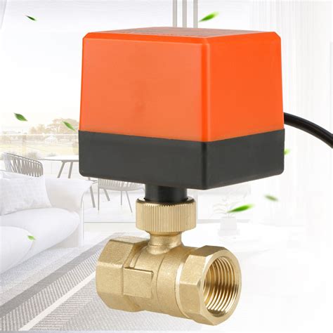 DC12V G3 4 DN20 2 Way Brass Motorized Actuator Ball Valve For Air