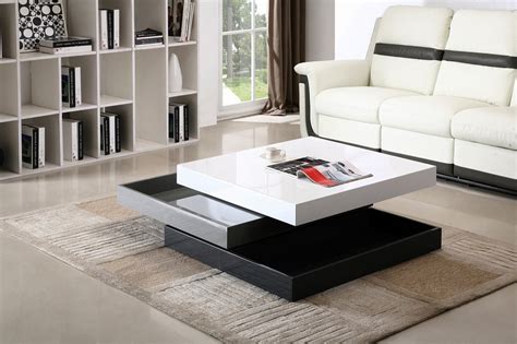 White wood and tempered glass swivel coffee table. 25+ Modern Coffee Table Design Ideas - Designer Mag
