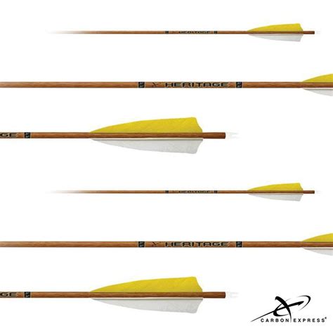 6 Pack Carbon Express Heritage Fletched Carbon 250 Arrows W 5