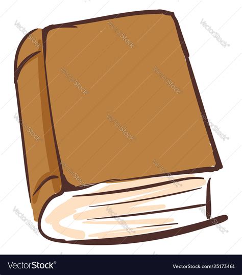 Drawing A Brown Book Or Color Royalty Free Vector Image